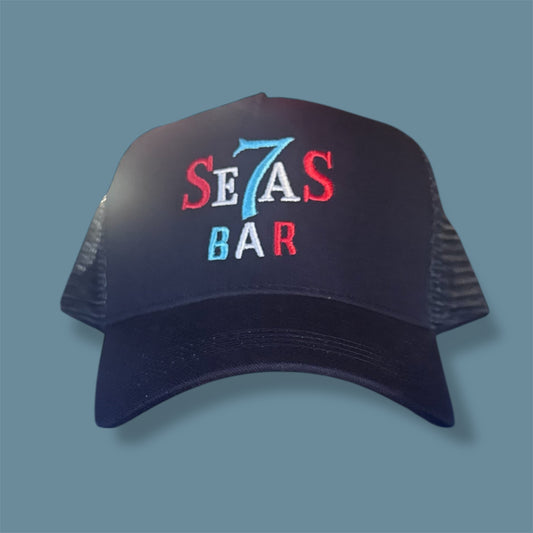 Lightweight Red, White & Blue Snap Back Mesh Hat